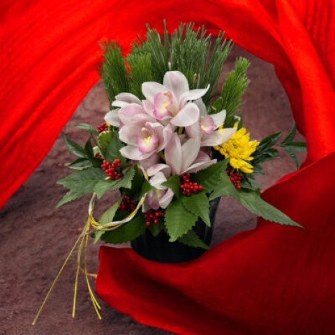 🌸お正月アレンジメント〈殿（でん）〉